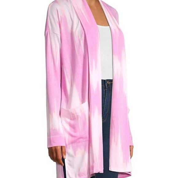 Natori Tie-Dye Cardigan Coral Large Brand New - Picture 1 of 3